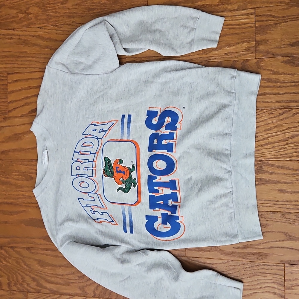 Vintage 90s Florida Gators Gray Spellout Sweatshirt L